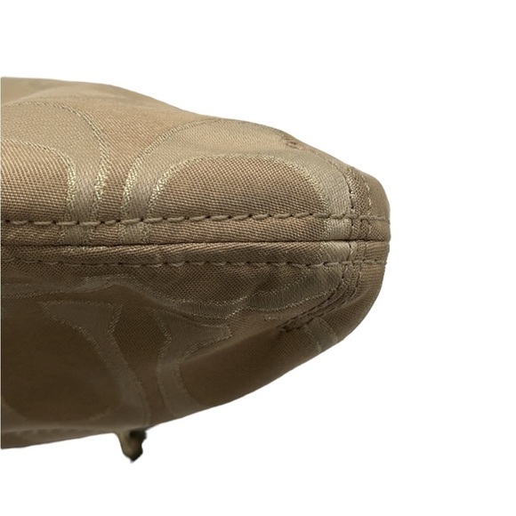 Coach Beige Poppy Signature Print Bag Shoulder Bag BLEMISH - Picture 10 of 11